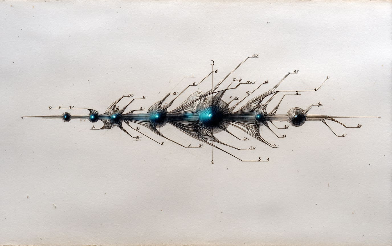 Abstract illustration evoking the rhythm of counting in a turn-based game